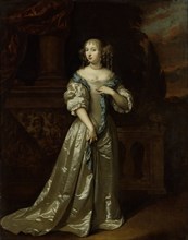 Portrait of Lady Philippina Staunton, wife of Roelof van Arkel, lord of Burgst, Caspar Netscher,