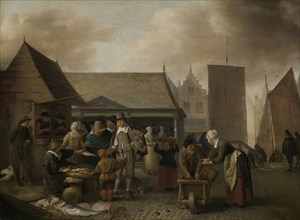 Fish Market, Hendrick Martensz. Sorgh, 1650 - 1670