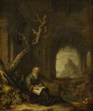 A Hermit in a Ruin, Jan Adriaensz. van Staveren, 1650 - 1668