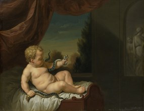 The Infant Hercules with a Serpent, Pieter van der Werff, 1700 - 1722