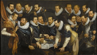 Officers and other civic guardsmen of the XIth District of Amsterdam, under the command of Captain