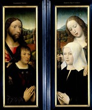 Two Wings of a Triptych with the Donor, Thomas Isaacq, accompanied by Saint Thomas, left, outer