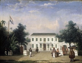 House on the Rijswijk, Batavia, Jalan Veteran Jakarta Indonesia, Ernest Alfred Hardouin, 1835 -