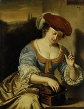 Escaped Bird, Allegory of Chastity, Frans van Mieris, I, 1676