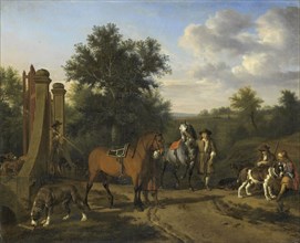 The Hunting Party, Adriaen van de Velde, 1669