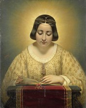 Gravin de PagÃ¨s, née de Cornellan, als de heilige Catharina, Joseph Désiré Court, 1820 - 1850