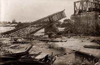 Bridge near Jambourg, on the river Luga, destroyed and the city was taken by the Red army in August