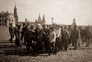 Saturdays volunteers on the 1st of May, Kremlin, Moscow Russia. Bolshevik Festivals, 1917-1920,