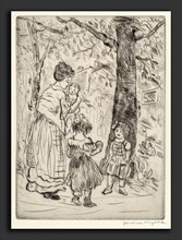 Jerome Myers, Springtime, American, 1867 - 1940, c. 1919, drypoint