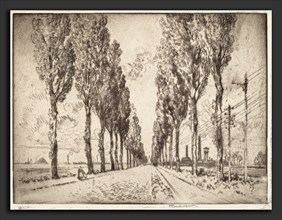 Joseph Pennell, The Avenue, Valenciennes, American, 1857 - 1926, 1910, etching