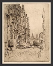 Joseph Pennell, Towers of the Bishop's Palace, Beauvais, American, 1857 - 1926, 1907, etching