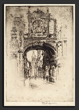 Joseph Pennell, Grosse Horloge, Rouen, American, 1857 - 1926, 1907, etching
