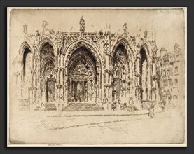 Joseph Pennell, Porch of San Maclou, Rouen, American, 1857 - 1926, 1907, etching