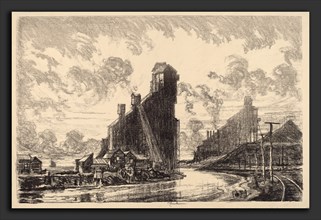 Joseph Pennell, Coal Breaker on the River, American, 1857 - 1926, 1910, lithograph