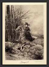 William Henry Shelton, After the Hounds, American, 1840 - 1932, 1886, etching