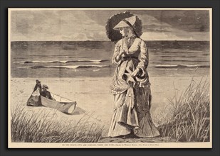 after Winslow Homer, On the Beach - Two are Company, Three are None, published 1872, wood engraving