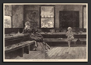 after Winslow Homer, The Noon Recess, published 1873, wood engraving on newsprint