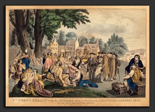 Currier and Ives (publishers), William Penn's Treaty with the Indians, 1857 - 1907, hand-colored
