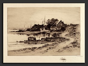 William Goodrich Beal, Old Gloucester Shore, American, active 1880 - 1892, 1888, etching with