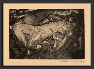 Arthur B. Davies, Tragic Figure, American, 1862 - 1928, 1919-1920, softground etching with aquatint