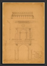John Russell Pope, Palazzo Communale, Bologna, American, 1874 - 1937, 1898, graphite