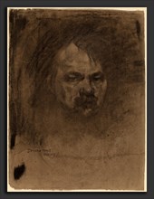 Jerome Myers, Self-Portrait, American, 1867 - 1940, 1906, charcoal heightened with white on light