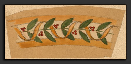 Charles Sprague Pearce, Study for a Border Design, American, 1851 - 1914, 1890-1897, gouache and