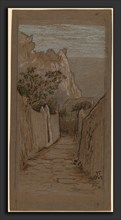 Elihu Vedder, Capri, American, 1836 - 1923, 1913, pastel on gray paper