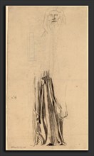 John La Farge, Study for Moses - Trinity Church, Boston, American, 1835 - 1910, 1876, charcoal on