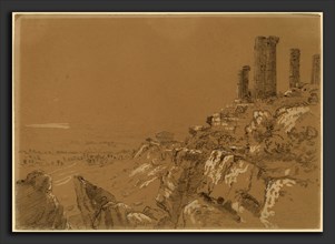 Thomas Cole, Temples of Juno, Lucina, and Concordia - Agrigentum, Sicily, American, 1801 - 1848,