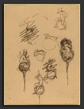 Beatrice Godwin Whistler, Studies for Jewelry Designs [recto], British, 1857 - 1896, late 19th