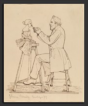 John Quincy Adams Ward, Johnson Mundy, Sculptor, American, 1830 - 1910, 1857, pen and brown ink