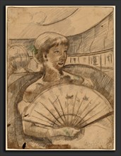 Mary Cassatt, In the Opera Box (No. 3) [recto], American, 1844 - 1926, 1880, graphite