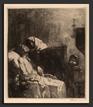 Albert Besnard, The End (La Fin de Tout), French, 1849 - 1934, 1883, etching in black on laid paper