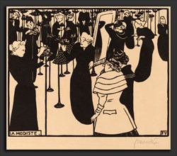 Félix Vallotton, La Modiste (The Milliner), Swiss, 1865 - 1925, 1894, woodcut on wove paper