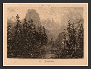 Alexandre Calame, Une SapiniÃ¨re, Swiss, 1810 - 1864, 1840-1850, etching