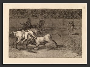 Francisco de Goya, Mariano Ceballos, alias el Indio, mata el toro desde su caballo (Mariano