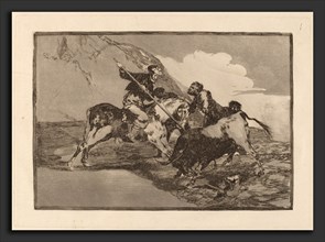 Francisco de Goya, Modo con que los antiguos Espanoles cazaban los toros a caballo en el campo (The