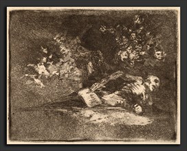 Francisco de Goya, Nada (Nothing), Spanish, 1746 - 1828, 1810-1820, etching, burnished aquatint and