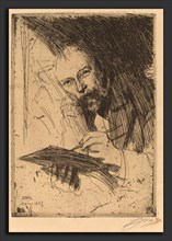 Anders Zorn, Carl Larsson, Swedish, 1860 - 1920, 1897, etching