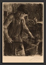 Anders Zorn, The Master-Smith, Swedish, 1860 - 1920, 1907, etching