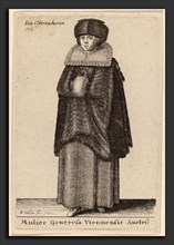 Wenceslaus Hollar (Bohemian, 1607 - 1677), Mulier Generosa Viennensis Austri, 1642, etching