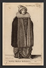 Wenceslaus Hollar (Bohemian, 1607 - 1677), Nobilis Mulier Bohemica, 1649, etching
