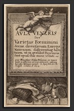 Wenceslaus Hollar (Bohemian, 1607 - 1677), Aula Veneris: Title Page, 1644, etching