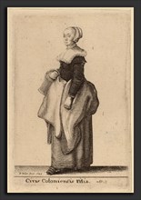 Wenceslaus Hollar (Bohemian, 1607 - 1677), Civis Coloniensis Filia, 1643, etching