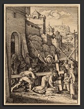 Wenceslaus Hollar (Bohemian, 1607 - 1677), Carrying the Cross, etching