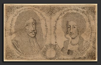 Austrian 17th Century, Leopold I and Eleanor of Austria, engraving