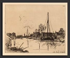 Johan Barthold Jongkind (Dutch, 1819 - 1891), The Canal (Le Canal), 1862, etching