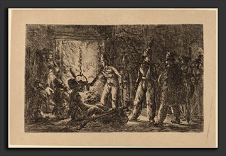Gerhardus Emaus de Micault (Dutch, 1789 - 1863), Cossacks before a Fireplace (Les cosaques devant