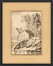 Cornelis Ploos van Amstel after Herman Saftleven (Dutch, 1726 - 1798), Shipyard, 1761, transfer